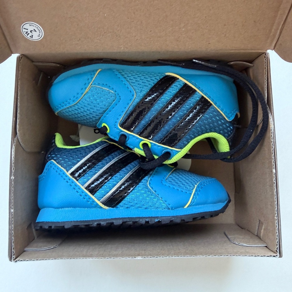 Adidas Streetrun VII Toddler Shoes Blue Black M20281 Size 4K NWT With Box